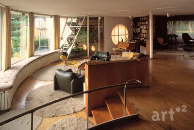 Scharoun, Wohnraum im Haus Baensch in Berlin-Spandau